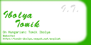 ibolya tomik business card